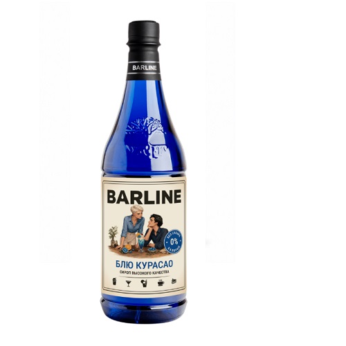 Barline сироп Блю Курасао, без сахара, ПЭТ, 1л